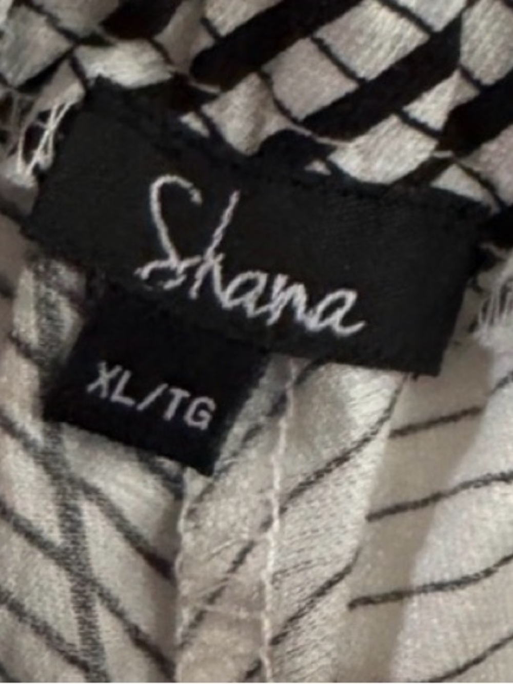 SHANA BLACK WHITE WIDE LEG ANKLE CROPPED CAPRI PANTS SZ XL - Picture 4 of 4